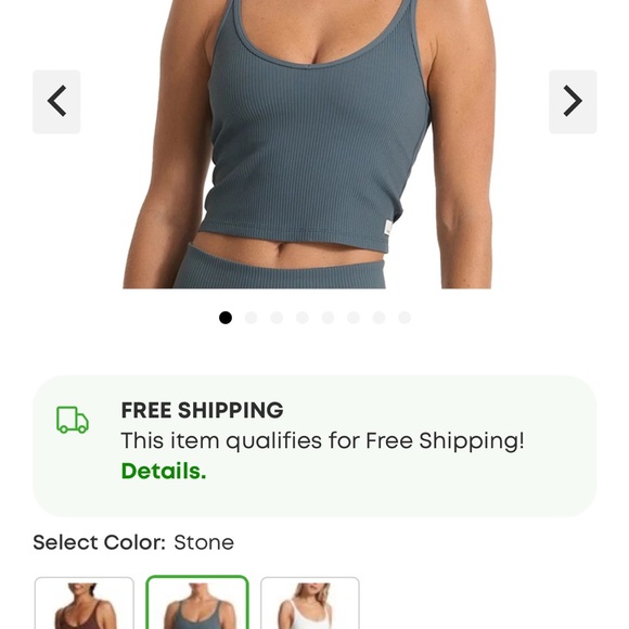 Vuori Rib Crop Tank - Picture 2 of 6